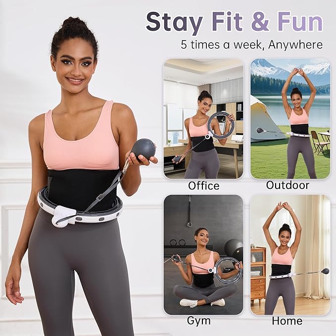 Weighted Fit Hoop Plus Size for Adult Weight Loss 18/32 Detachable 2 in 1, Great