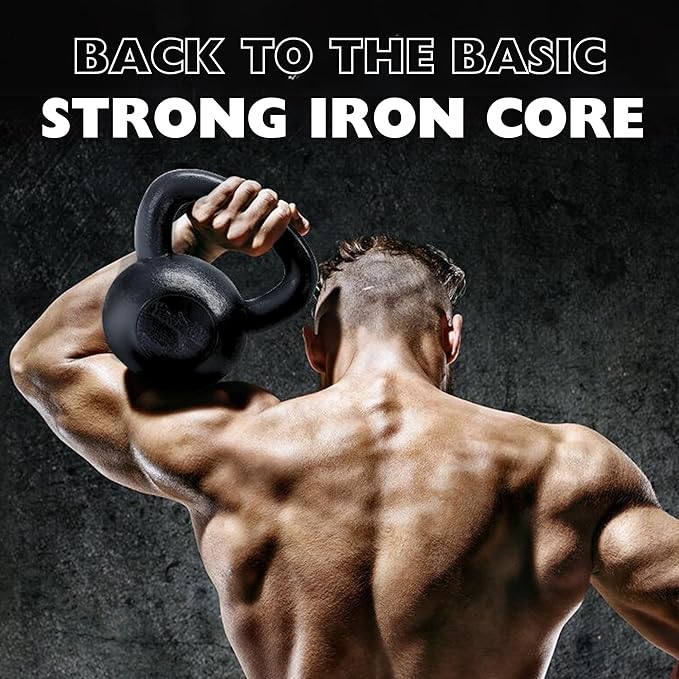 Yes4All Kettlebell Adjustable/Cast Iron/Protective Base Solid Smooth