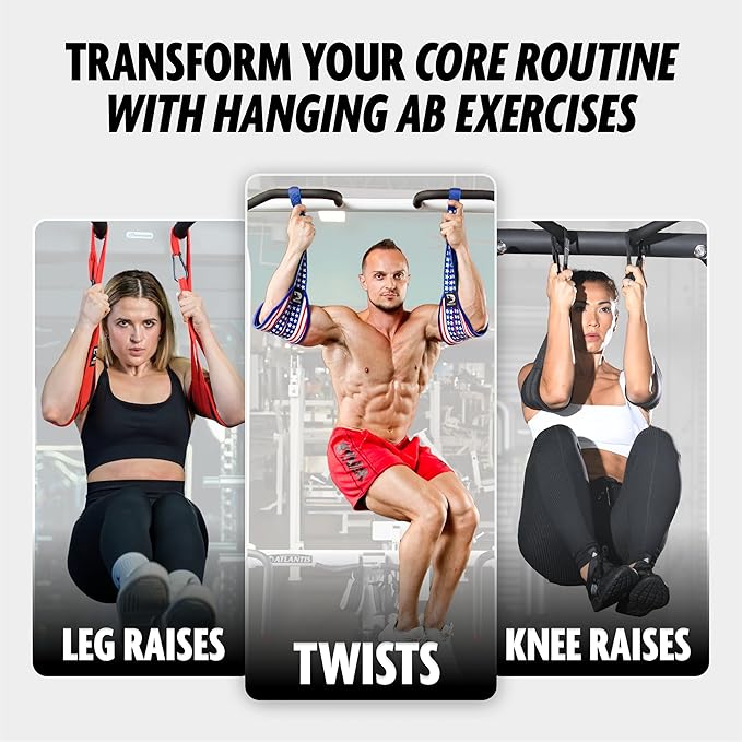 DMoose Fitness Hanging Ab Straps for Pull Up 2 Rust-Resistant