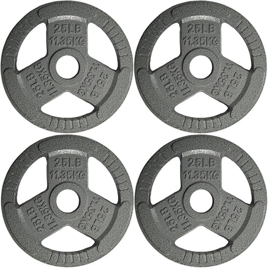 Yes4All Olympic Rubber Grip Plates for Barbell 2-Inch Weight