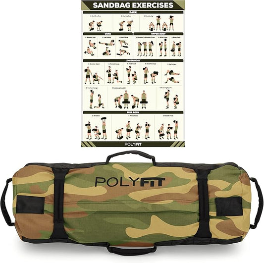 Polyfit Classic Sandbag - Heavy Duty Workout Sandbag 8 Gripping