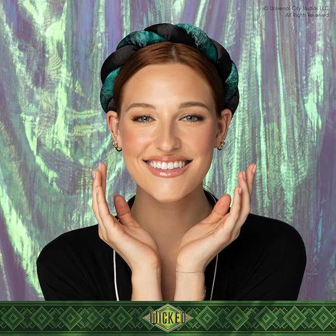 Wicked Elphaba Satin Twisted Spa Headband - Makeup Headband - Scunci by Conair