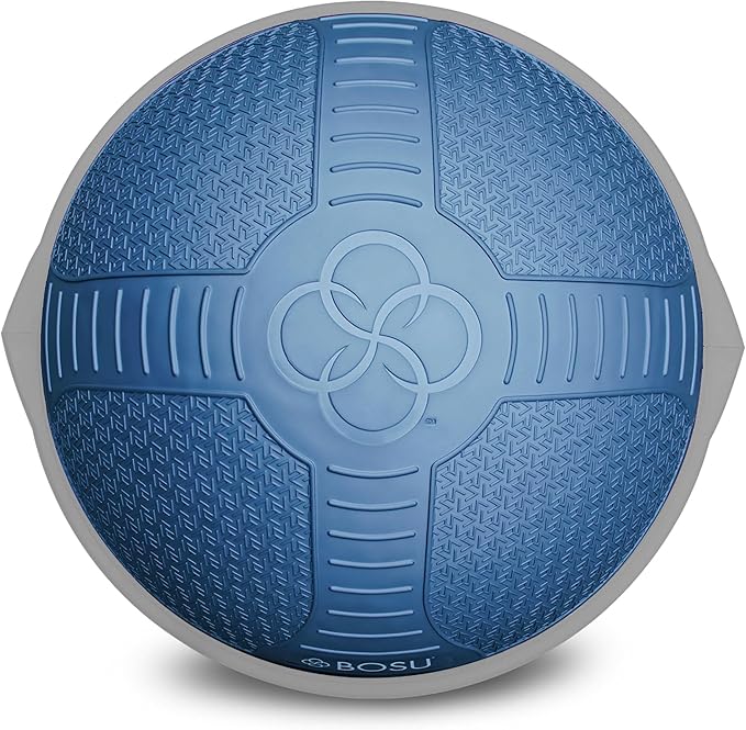 BOSU NexGen 25IN Home Fitness Exercise Gym Strength Flexibility Balance Trainer with Rubberized Non Skid Surface and Hand Air Pump