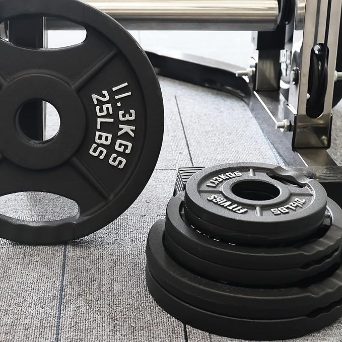 Signature Fitness Olympic Cast Iron Plate for Strength