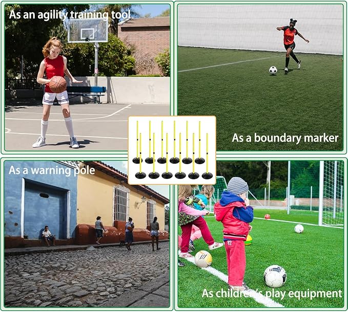 Soccer Agility Poles Set Detachable Sports Trainning Speed