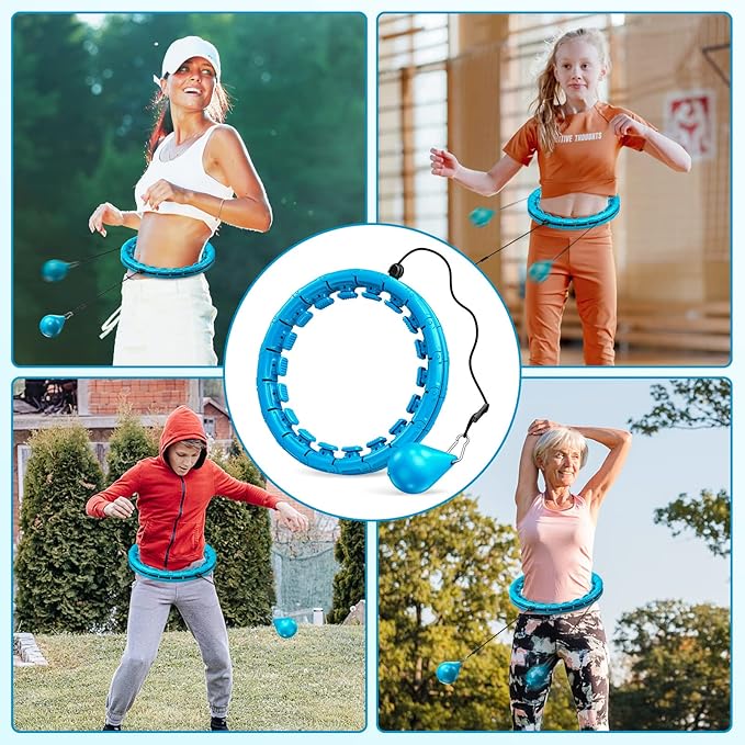 Weighted Exercise Hoop Plus Size 32 Detachable 2 in 1 Abdomen