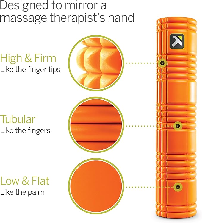 TRIGGERPOINT PERFORMANCE THERAPY GRID Patented Multi-Density Foam Massage (26"), Orange