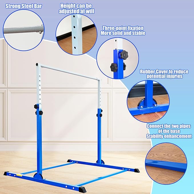 Gymnastic Bar for Kids Gymnastic Kip Bar Horizontal 3-15 Years