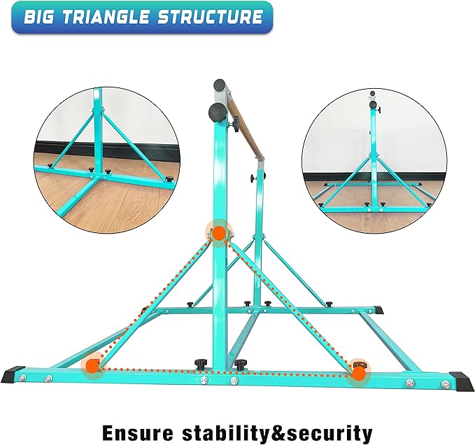 Gymnastic Bar For Kids and Teenage Ages 3-25 5 FT 6 FT 5 FT 6 FT