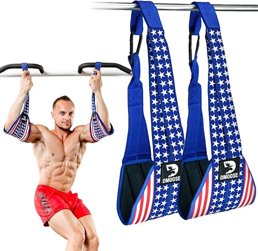 DMoose Fitness Hanging Ab Straps for Pull Up 2 Rust-Resistant