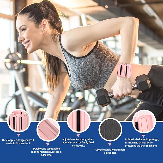 Ankle Weights for Women Set of 2 (1Lb Each)