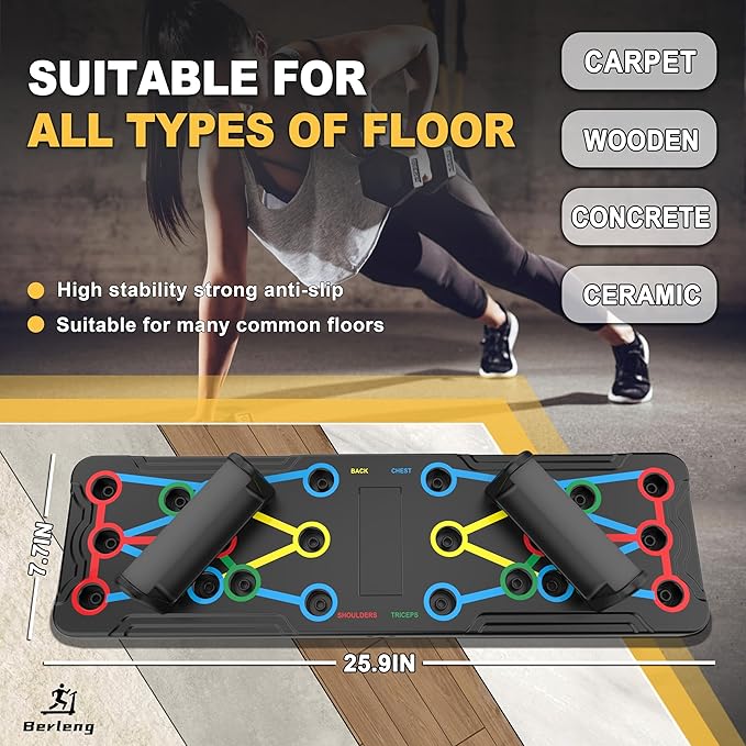 Solid Push Up Board Home Workout Equipment Multi-Functional
