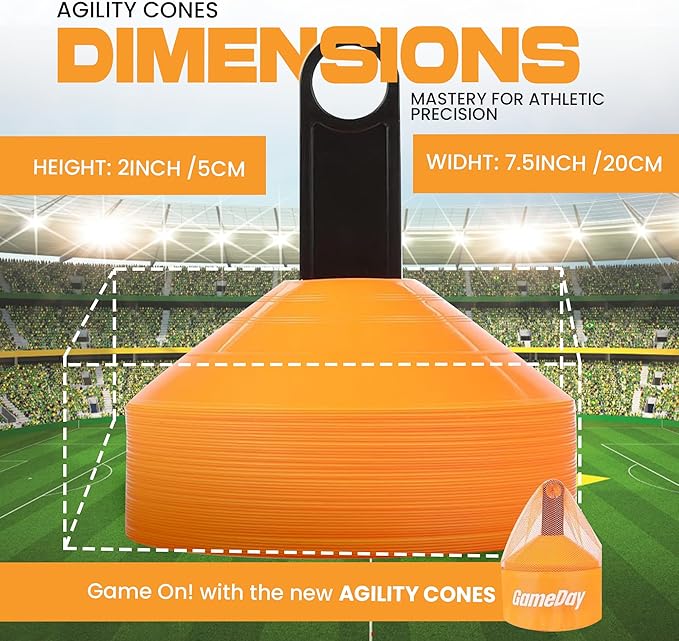 Soccer Disc Cones – Set of 50 Agility
