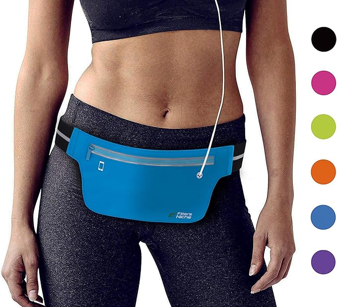 UltraSlim Fanny Waist Pack – Water Resistant Bag 24 to 43inch Waists, 6.7inch –