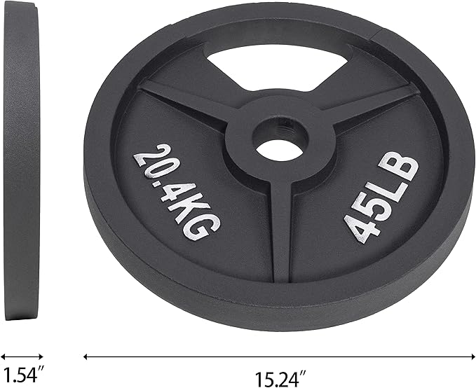 Signature Fitness Olympic 2-Inch Cast Iron Plate Weight