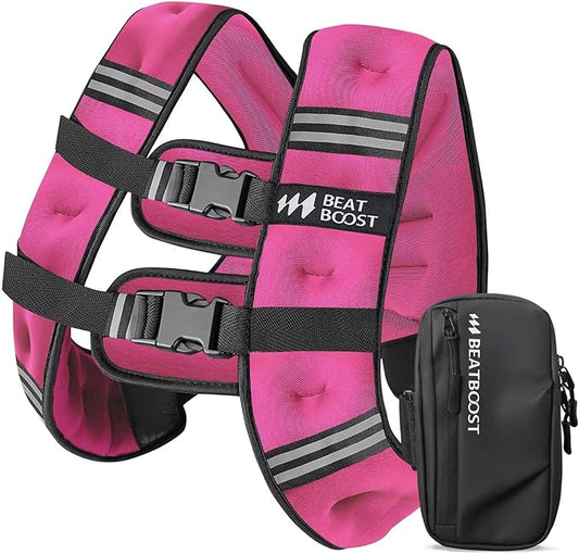 Weighted Vest for Women Men BeatBoost 5 10 15 20 25 30 lb Weight Vest with Ironsand for Walking Strength Training Running Workout