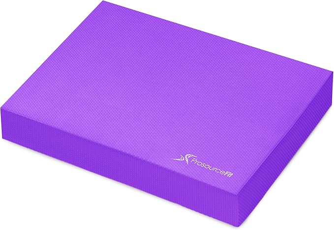 ProsourceFit Exercise Balance Pad – Large Cushioned Non-Slip Foam Mat & Knee Pad for Fitness, Stability Training, Physical Therapy, Yoga 15"x19"