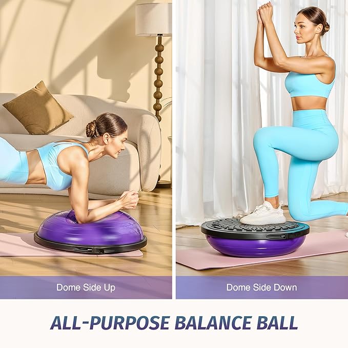 ZELUS 25in. Balance Ball 1500lb Inflatable 2 Bands,