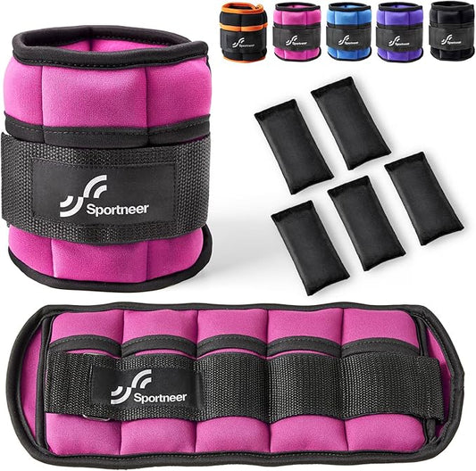 Sportneer Adjustable Ankle Weights for Women and Men 1 Pair 2 3 3 4 4 6 6 7 7 LBS