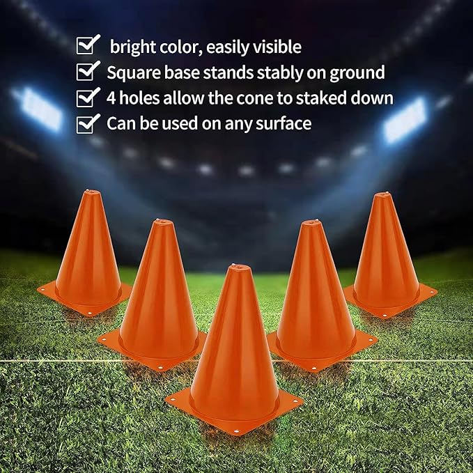 Cones Sports for Kids 24 Pack 7 Inch