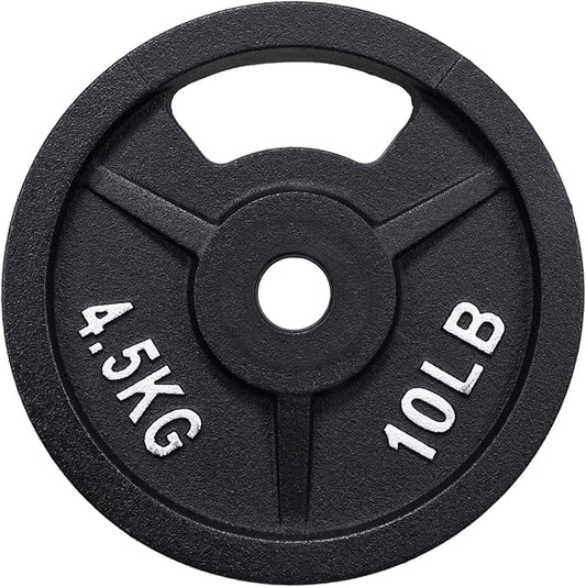 Signature Fitness Cast Iron Plate Weight Plate for Strength Training and Weightlifting, Olympic or Standard