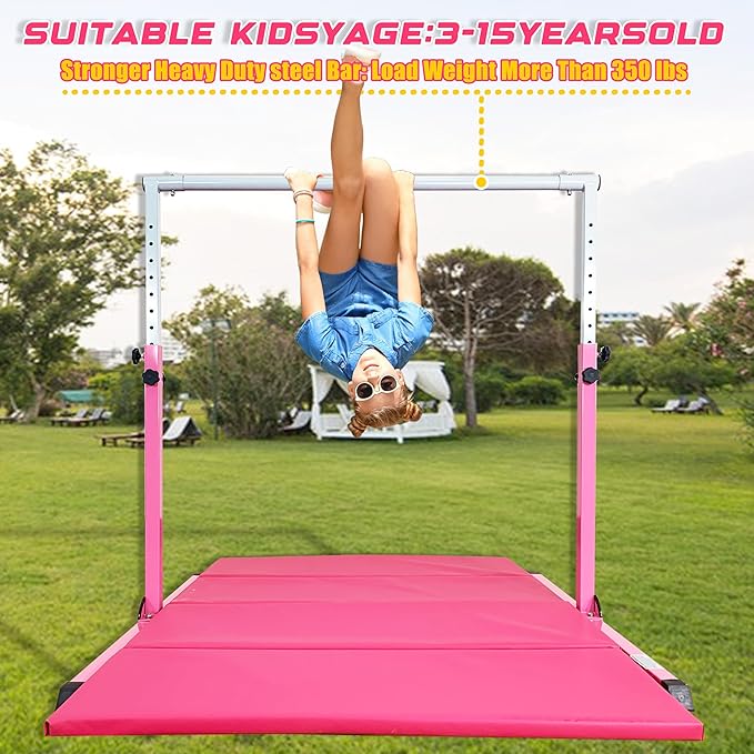 Gymnastic Bar for Kids Gymnastic Kip Bar Horizontal 3-15 Years