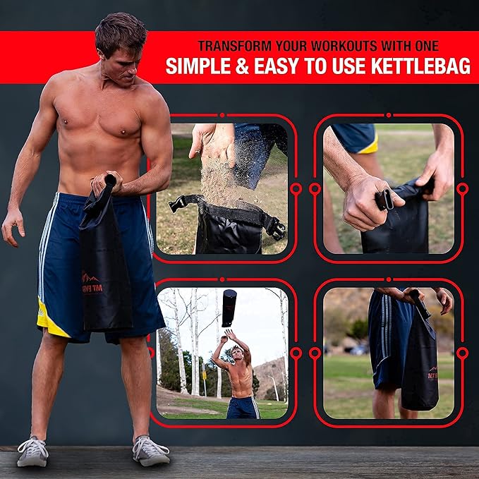 Sandbag Workout Bag & Sandbag Kettlebell Set - 1050 Cordura 8 Thick 3 Inner