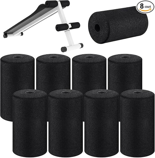 Deekin 8 Pieces Foam Foot Pads Rollers Set 6.3" x 3.4" OD 0.87" ID