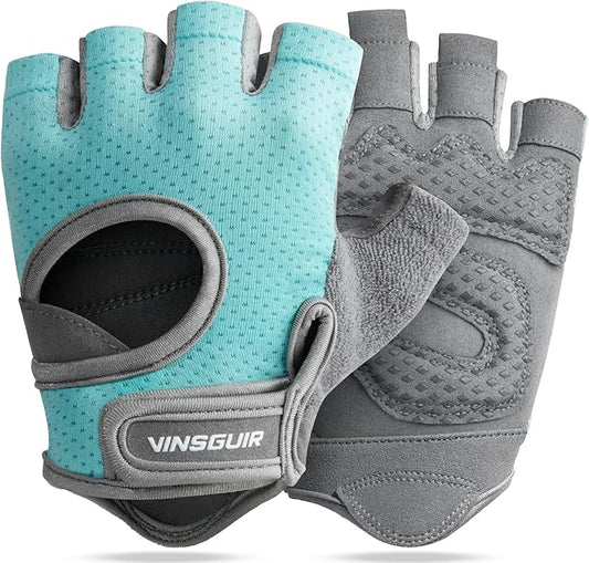 VINSGUIR Breathable Workout Gloves for Women, Weight Lifting Gloves for Gym, Cycling, Exercise, Fitness and Training, with Excellent Grip and Cushion Pads