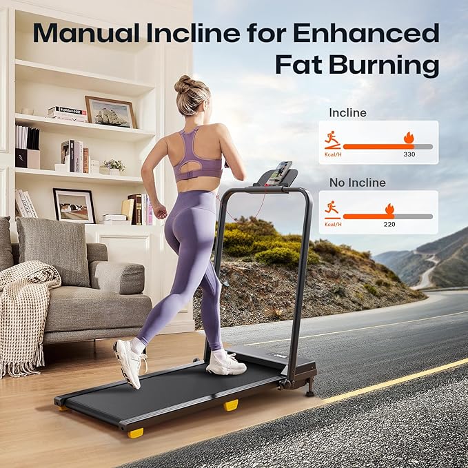 Walking pad, 3-in-1 Under Desk Treadmill for Home and Office, 2.5 HP Portable Walking Jogging Running Machine with Remote Control and LED Display
