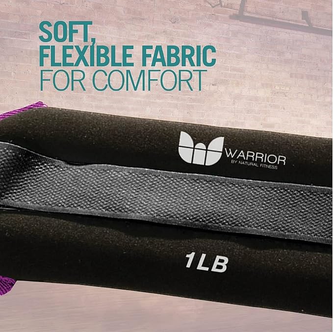 Warrior Adjustable Length Ankle Wrist Weights Pair for Arm and Leg Exercise, Aerobics, Walking, Running, Physical Therapy and Fitness Cardio Strength Training