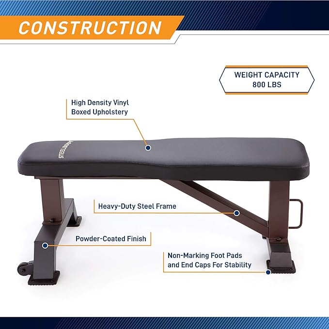 Steelbody Deluxe Utility Weight Bench for Home Gym