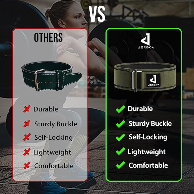 JERBOA Quick Self-Locking Weight Lifting Belts for Men