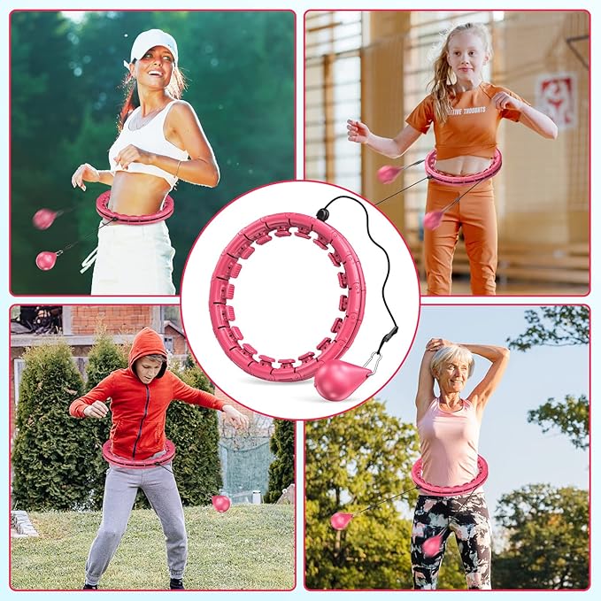 Weighted Exercise Hoop Plus Size 32 Detachable 2 in 1 Abdomen