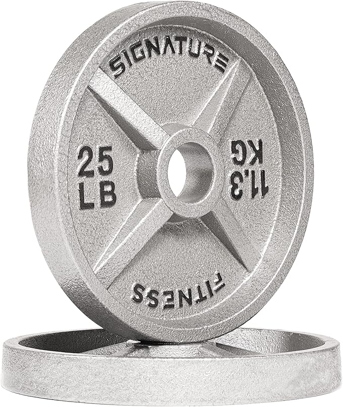 Signature Fitness Deep Dish 2-Inch Olympic Cast Iron