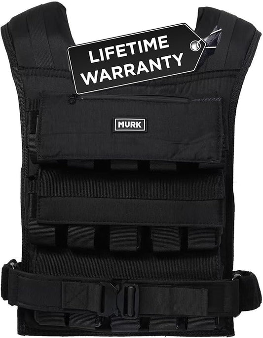 MVRK Weighted Vest Men 18lbs | 28lbs | 35lbs | 45lbs | 65lbs - Weighted Workout Vest With Removable Iron Weights, Heavy Duty Weighted Exercise Vest For Functional Training & Calisthenics - Weight Vest for Men and Women