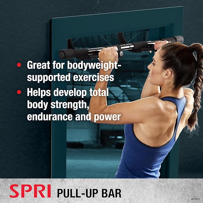SPRI Pull Up Bar - 8-Grip and 12-Grip 300 Pounds 32 in.