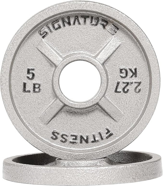 Signature Fitness Deep Dish 2-Inch Olympic Cast Iron
