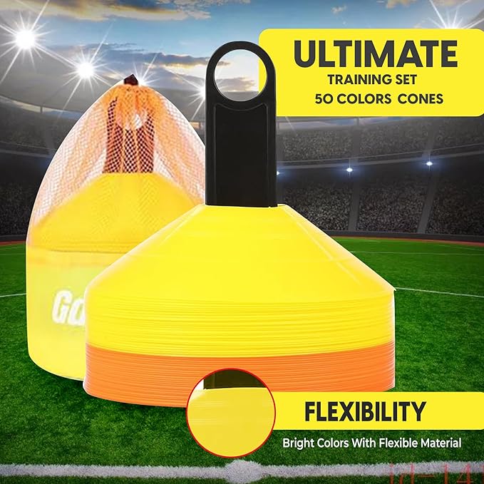 Soccer Disc Cones – Set of 50 Agility