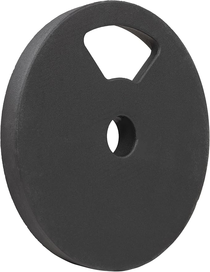 Signature Fitness Cast Iron Plate Weight Plate for Strength Training and Weightlifting, Olympic or Standard