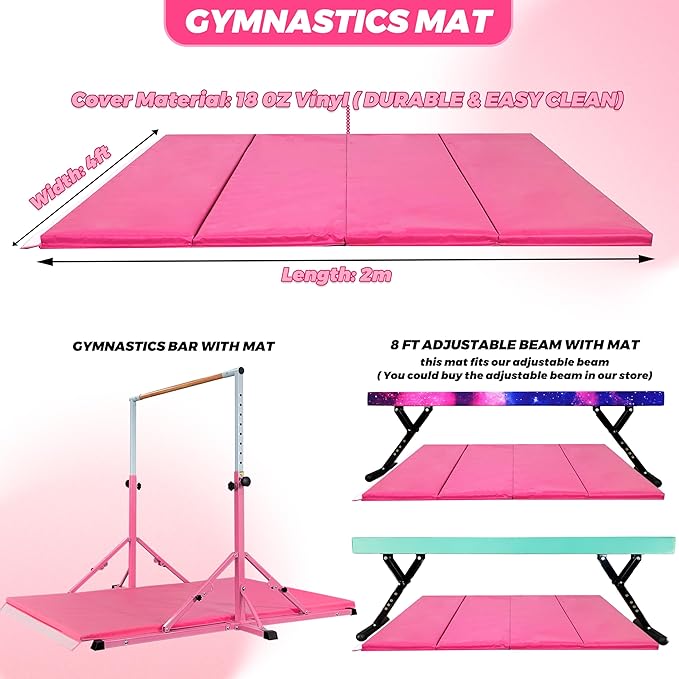 Gymnastic Bar For Kids and Teenage Ages 3-25 5 FT 6 FT 5 FT 6 FT