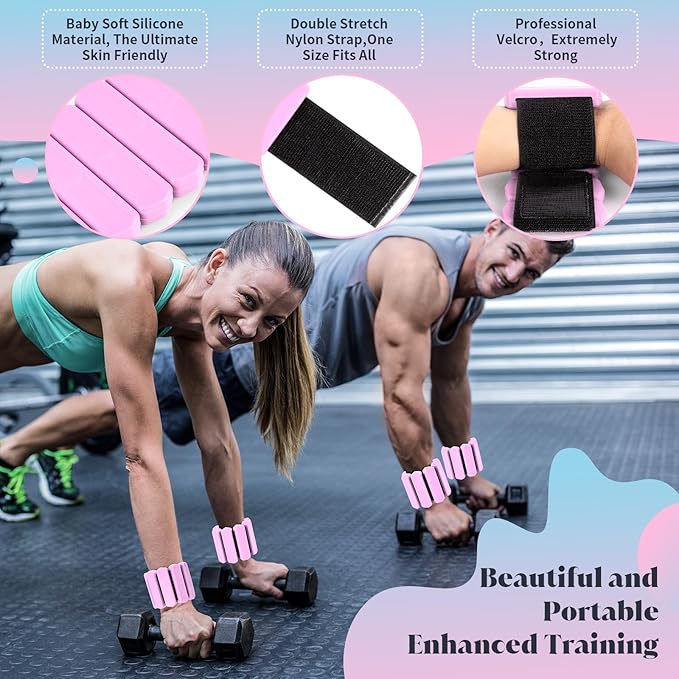 Wrist & Ankle Weights for Women Men 2 (1Lb (1Lb Each)