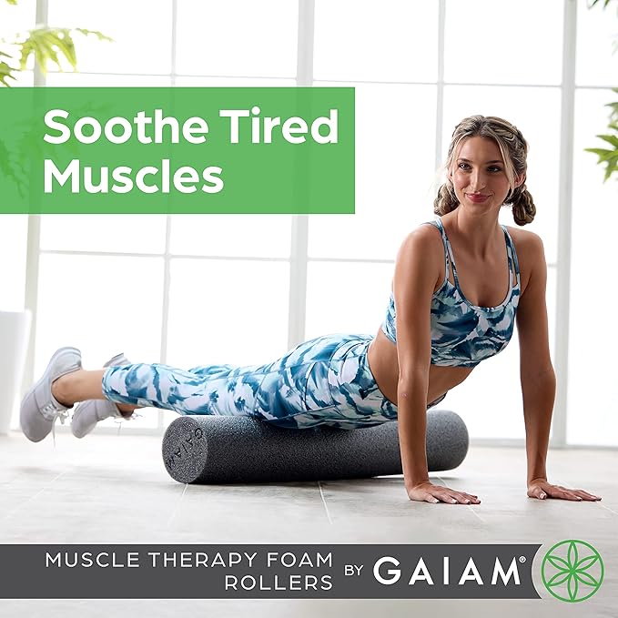 Gaiam Restore Foam Roller for Muscle Massage - (18 Inch 36 Inch)