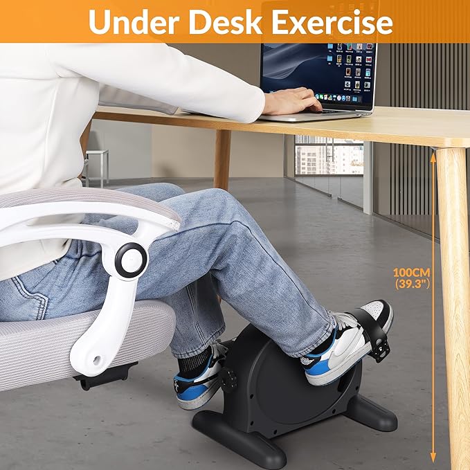 Padel Exerciser Mini Exercise Bike for Leg and Arm Cycling, Warm Up Exercise