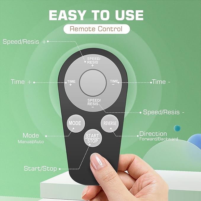 FUNMILY Under Desk Elliptical, Ellipse Leg Exerciser While Sitting for Seniors with Display Monitor, Portable Seated Pedal Exerciser with Remote Control for Home Office Use Fully Assembled