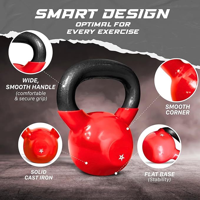 Yes4All Combo Kettlebells Vinyl Coated Weight Sets Great