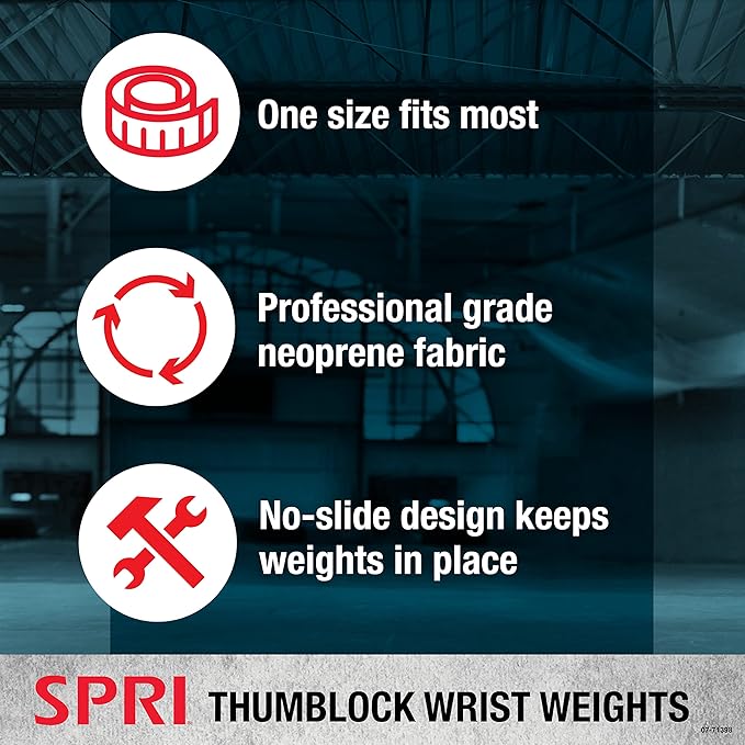 SPRI Wrist Weights Thumblock Arm Weights Set 2lb or 4lb Sets)