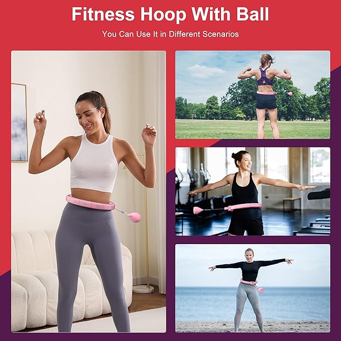 Weighted Workout Hoop for Adult Weight Loss - 50" Plus