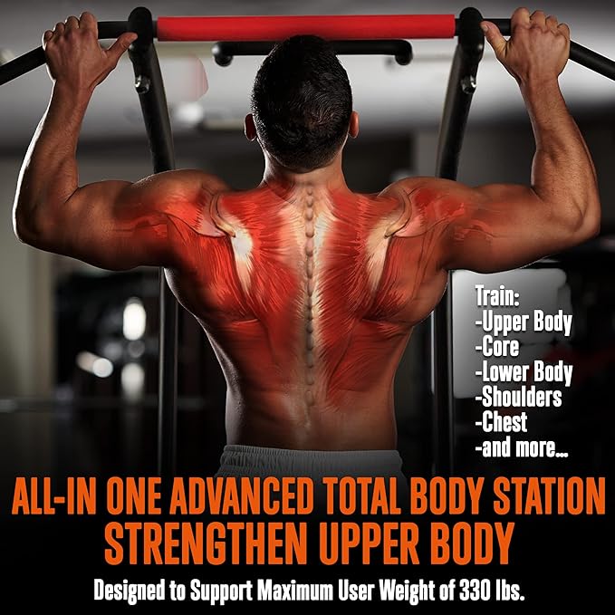 SQUATZ Pull-Up Workout Station with Bench - Multifunctional