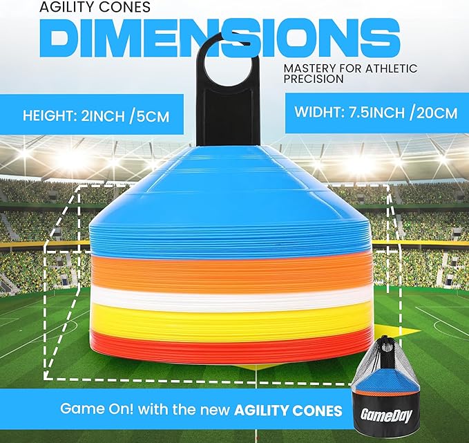 Soccer Disc Cones – Set of 50 Agility